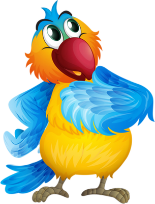 perroquet - oiseau - animaux - smiley émoticône émoji cartoon clipart illustration - artémotic