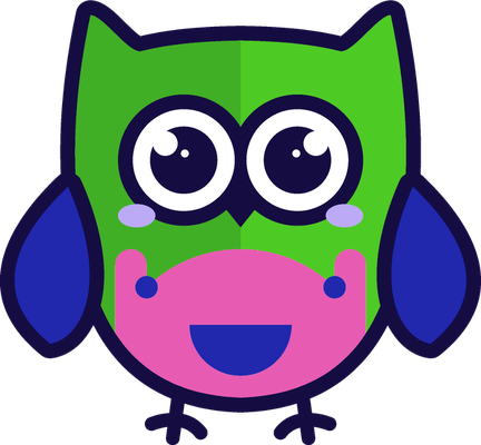 hibou - oiseau - animaux - smiley émoticône émoji cartoon clipart illustration - artémotic