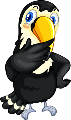 toucan - oiseau - animaux - smiley émoticône émoji cartoon clipart illustration - artémotic