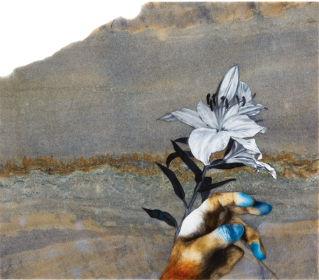 Lys, huile sur marbre, 40 x 46 cm, 2023, N°1/2023.