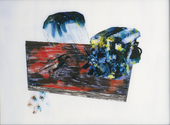 Suite Hölderlin - huile sous verre - huile sous verre - 117 x 154 cm - 1997