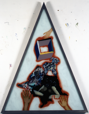 Les sept péchés capitaux - luxure - 165 x 128 cm - huile sous verre - 1996