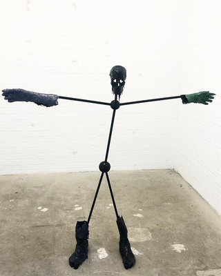 Psychologie der Philosophie, silicone, wood, 170 x 130 x 30 cm, 2019 