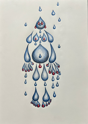 color pencil drawing, 40 x 30 cm, 2025