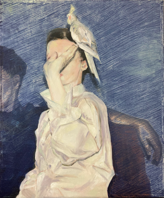 Zeuge der Distanz, oil on canvas, 40 x 50 cm