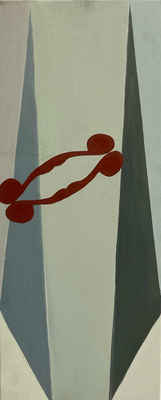 Schnitt, Acrylic on canvas, 50 x 20 cm
