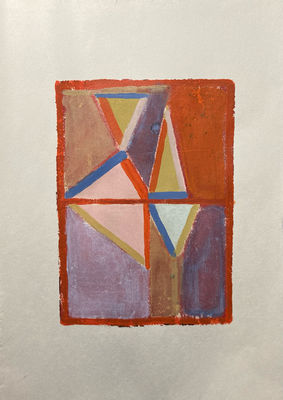 Habeas corpus, Acrylic on paper, Gelprint, 21 x 29,7 cm