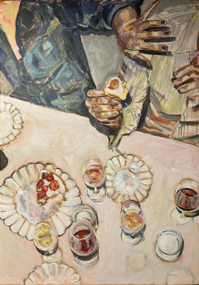La fête, Acrylic on canvas, 50 x 70 cm