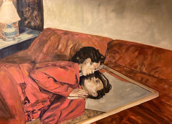 Amour fou, oil on canvas, 1,30 x 80 cm