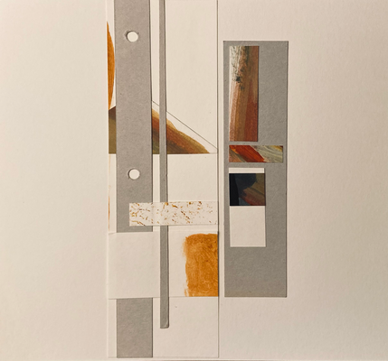 Untitled, collage, paper and Acrylic on paper, 21 x 29,7 cm