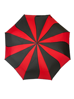 Soake - Everyday Swirl Folding Umbrella Red/Black
