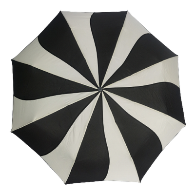 Soake - Everyday Swirl Folding Umbrella Black/Cream