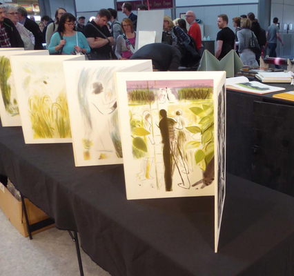 Sterntaler-Buch bei der Leipziger Buchmesse, 2017, Neuhauser Kunstmühle, Halle 3, Stand H 502