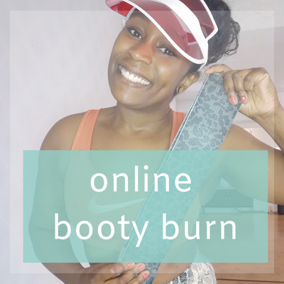 Bootyburn bootyband workout via livestream