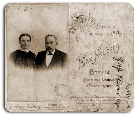 Carl Friedrich Wilhelm Katterwe & Pauline Caroline geb. Latz, Schustermeister in Groß Graben