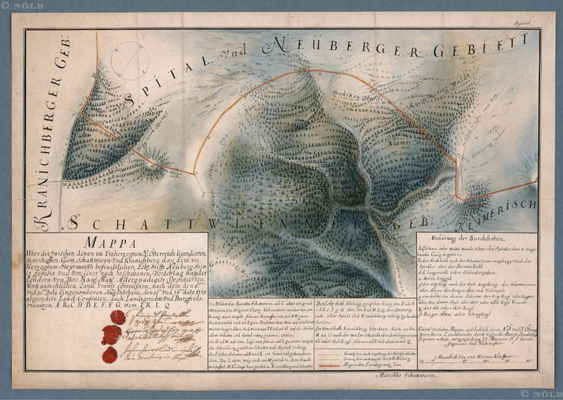 [14] Grenzkarte 1715, (c) NÖ Landesbibliothek - Kartensammlung, IDN: 384045 / IDA: KART-10158