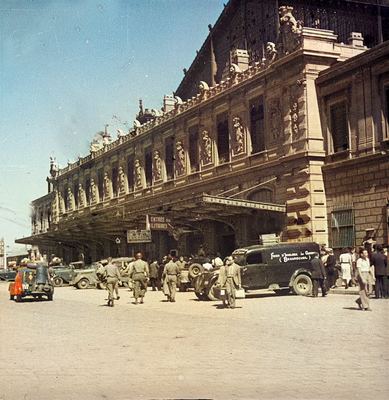 Marseilles Railway Station. Image coloured by A. Zois.