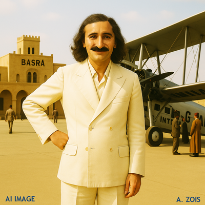 AI image showing Meher Baba in Basra, Iraq. Image produced by Anthony Zois.
