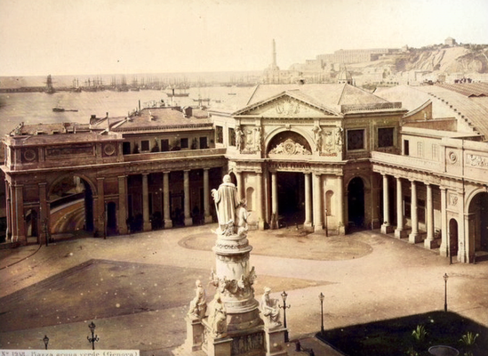 Genoa Railway Station. Image coloured by A. Zois
