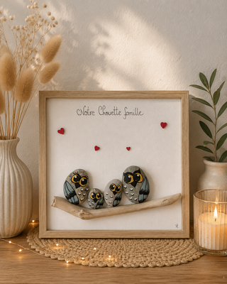 4 chouettes 20x20 cm - 25 €