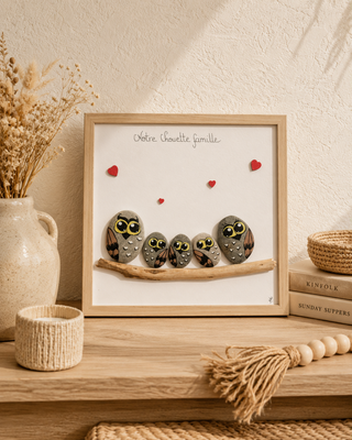 5 chouettes 20x20 cm - 25 €