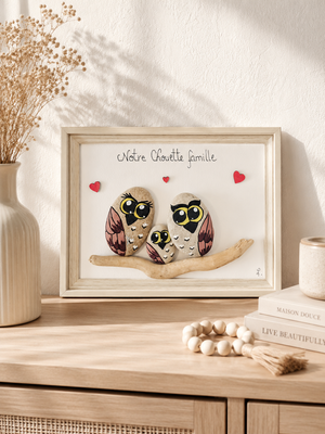 3 chouettes 20 € 13x18cm