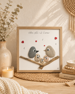 Nid 4 oiseaux 20x20cm -25 €