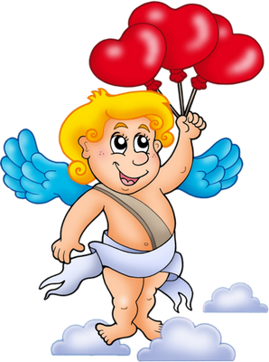 cupidon saint-valentin - fête - loisirs - smiley émoticône émoji cartoon clipart illustration - artémotic