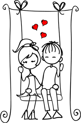 amoureux saint-valentin - fête - loisirs - smiley émoticône émoji cartoon clipart illustration - artémotic