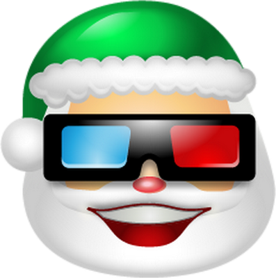 père noël - fête - loisirs - smiley émoticône émoji cartoon clipart illustration - artémotic