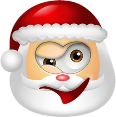 père noël - fête - loisirs - smiley émoticône émoji cartoon clipart illustration - artémotic