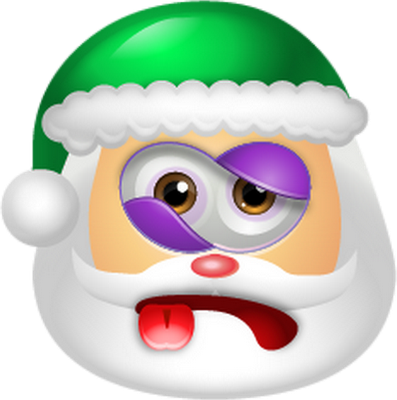 père noël - fête - loisirs - smiley émoticône émoji cartoon clipart illustration - artémotic