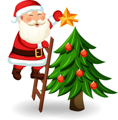 père noël - fête - loisirs - smiley émoticône émoji cartoon clipart illustration - artémotic