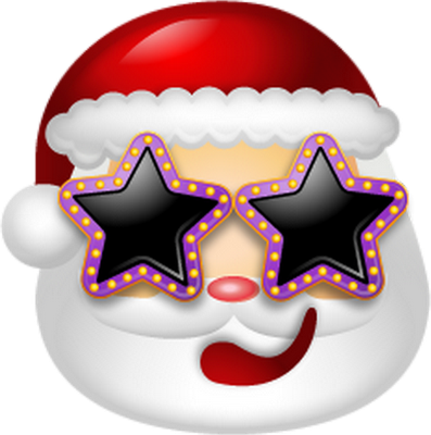 père noël - fête - loisirs - smiley émoticône émoji cartoon clipart illustration - artémotic