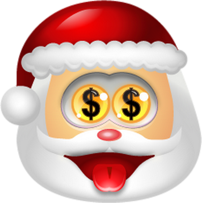père noël - fête - loisirs - smiley émoticône émoji cartoon clipart illustration - artémotic
