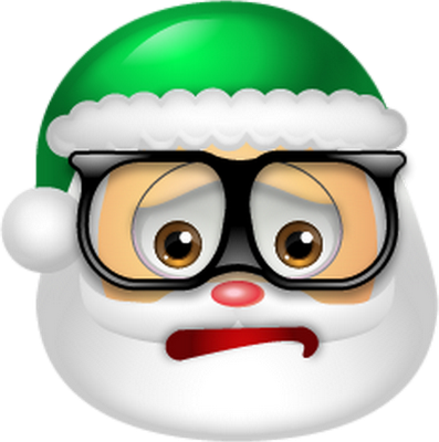 père noël - fête - loisirs - smiley émoticône émoji cartoon clipart illustration - artémotic