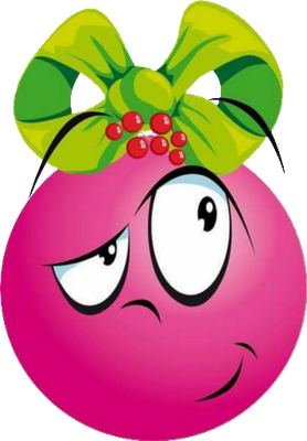 boule de noël - fête - loisirs - smiley émoticône émoji cartoon clipart illustration - artémotic