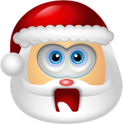 père noël - fête - loisirs - smiley émoticône émoji cartoon clipart illustration - artémotic