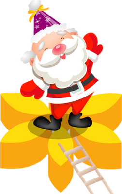 père noël - fête - loisirs - smiley émoticône émoji cartoon clipart illustration - artémotic