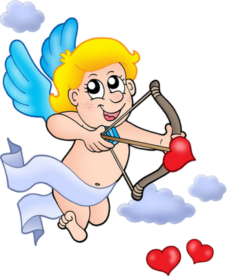 cupidon saint-valentin - fête - loisirs - smiley émoticône émoji cartoon clipart illustration - artémotic
