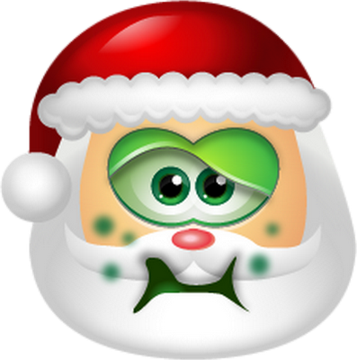 père noël - fête - loisirs - smiley émoticône émoji cartoon clipart illustration - artémotic