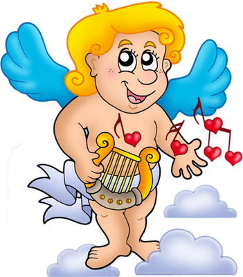 cupidon saint-valentin - fête - loisirs - smiley émoticône émoji cartoon clipart illustration - artémotic