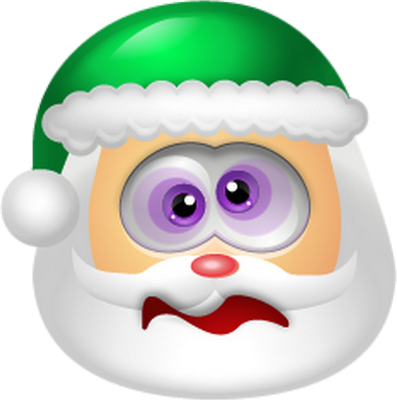 père noël - fête - loisirs - smiley émoticône émoji cartoon clipart illustration - artémotic