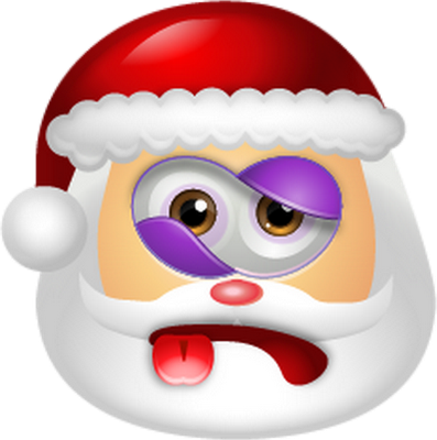 père noël - fête - loisirs - smiley émoticône émoji cartoon clipart illustration - artémotic