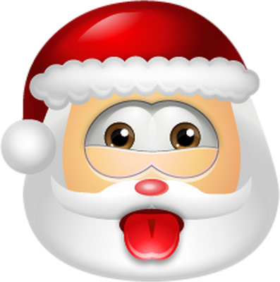 père noël - fête - loisirs - smiley émoticône émoji cartoon clipart illustration - artémotic