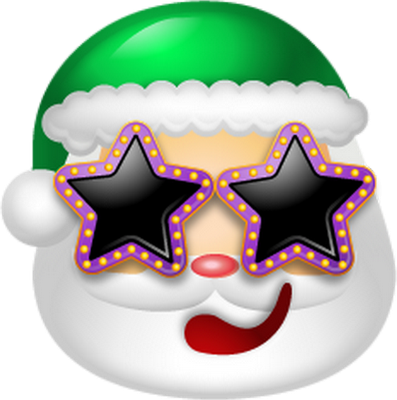 père noël - fête - loisirs - smiley émoticône émoji cartoon clipart illustration - artémotic