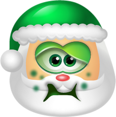 père noël - fête - loisirs - smiley émoticône émoji cartoon clipart illustration - artémotic