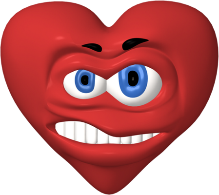 cœur saint-valentin - fête - loisirs - smiley émoticône émoji cartoon clipart illustration - artémotic