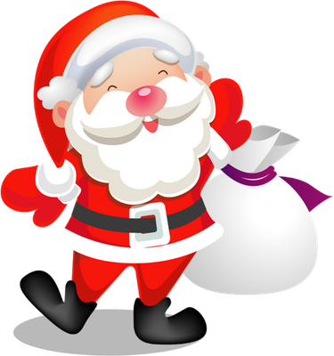 père noël - fête - loisirs - smiley émoticône émoji cartoon clipart illustration - artémotic