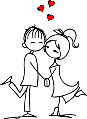 amoureux saint-valentin - fête - loisirs - smiley émoticône émoji cartoon clipart illustration - artémotic